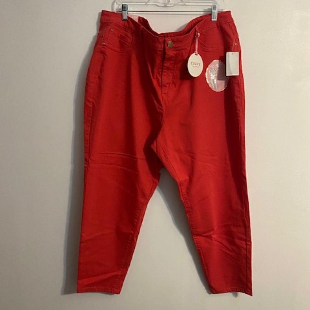 Curve Appeal Scarlet Compression 5 pockets jeggings, size 24W